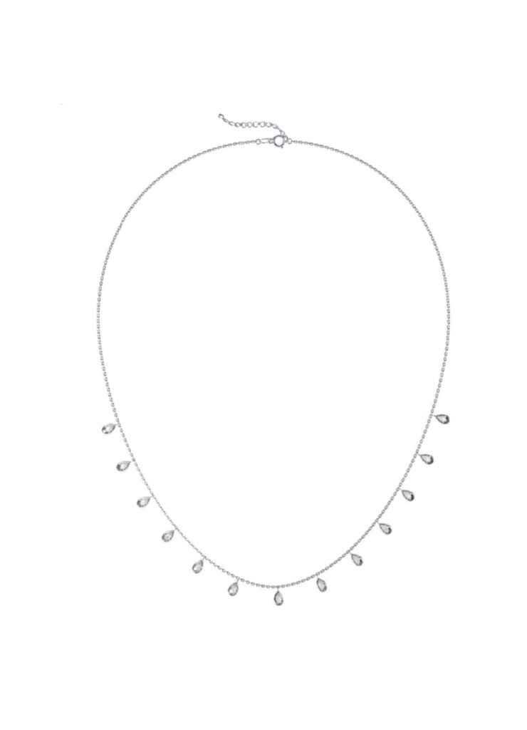 Колье из родированого серебра 925 пробы 0310466-00775