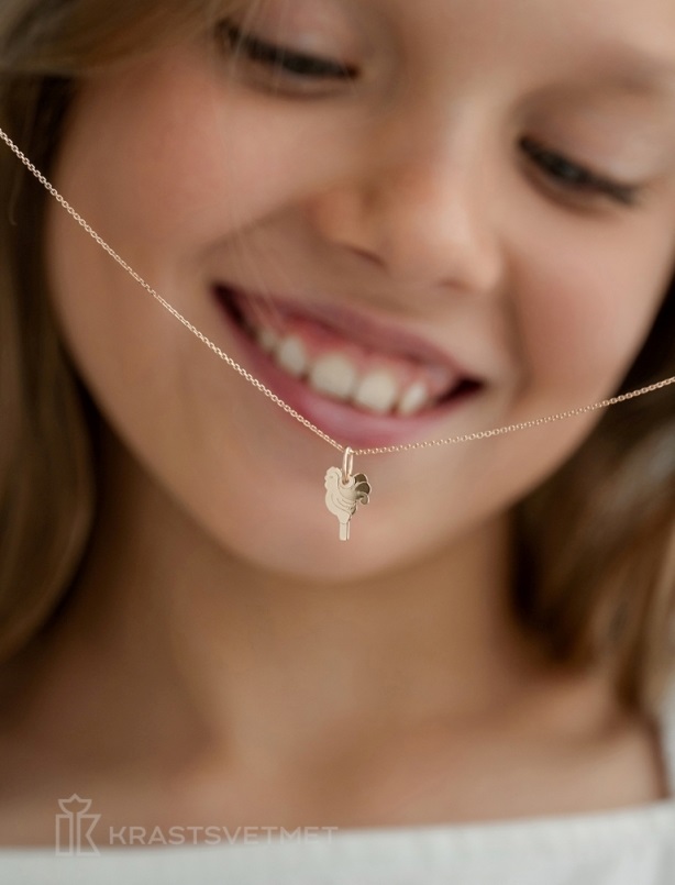 Подвеска из красного золота 585 пробы НП12-1499