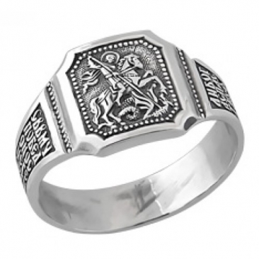 Печатка из черненого серебра 925 пробы 10-000009-105000