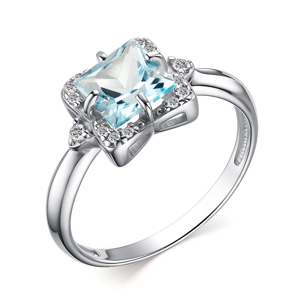 Кольцо из родированого серебра 925 пробы 01-3688/00ТБ-00