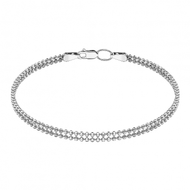 Браслет из родированого серебра 925 пробы НБ22-1768-3 д. 1,5