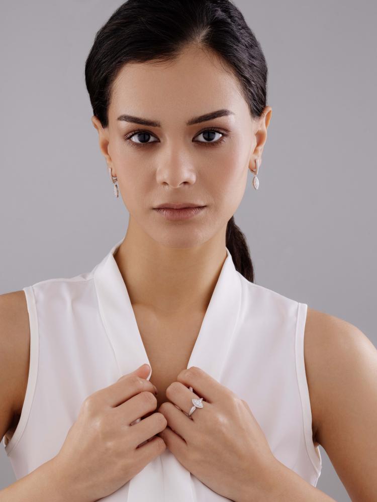 Серьги из серебра 02-4251/00КЦ-00