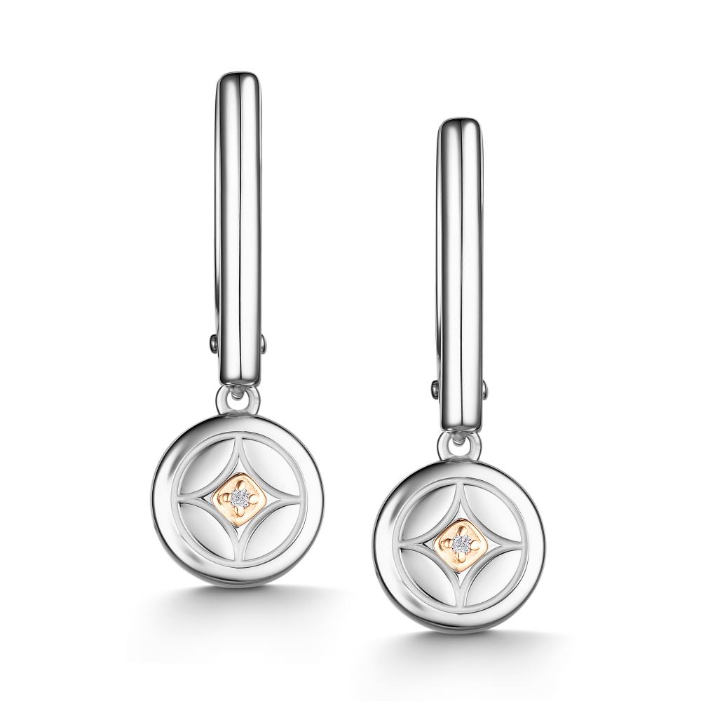 Серьги из серебра 02-4227/000Б-00