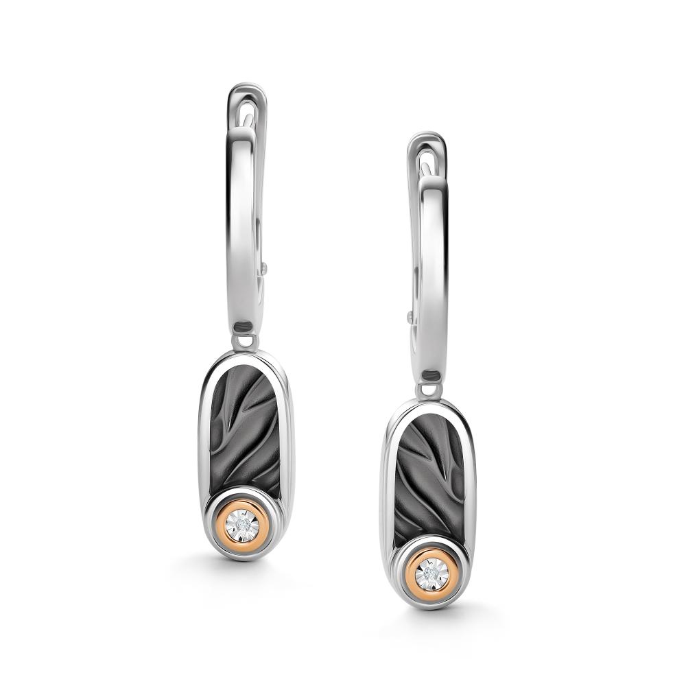 Серьги из серебра 02-4241/000Б-17