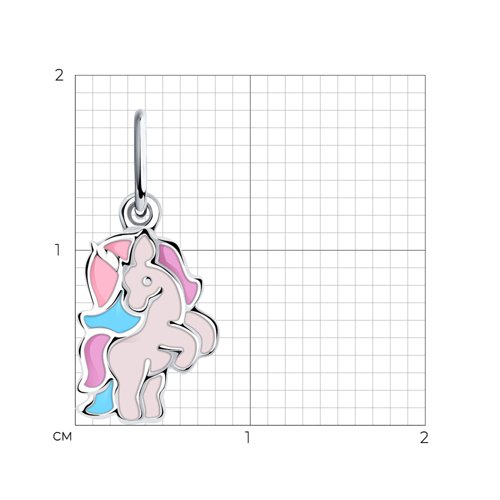 Подвеска из родированого серебра 925 пробы 94032590