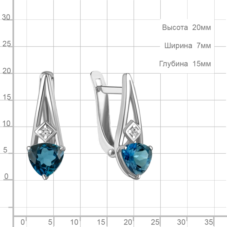 Серьги из серебра 4763208А
