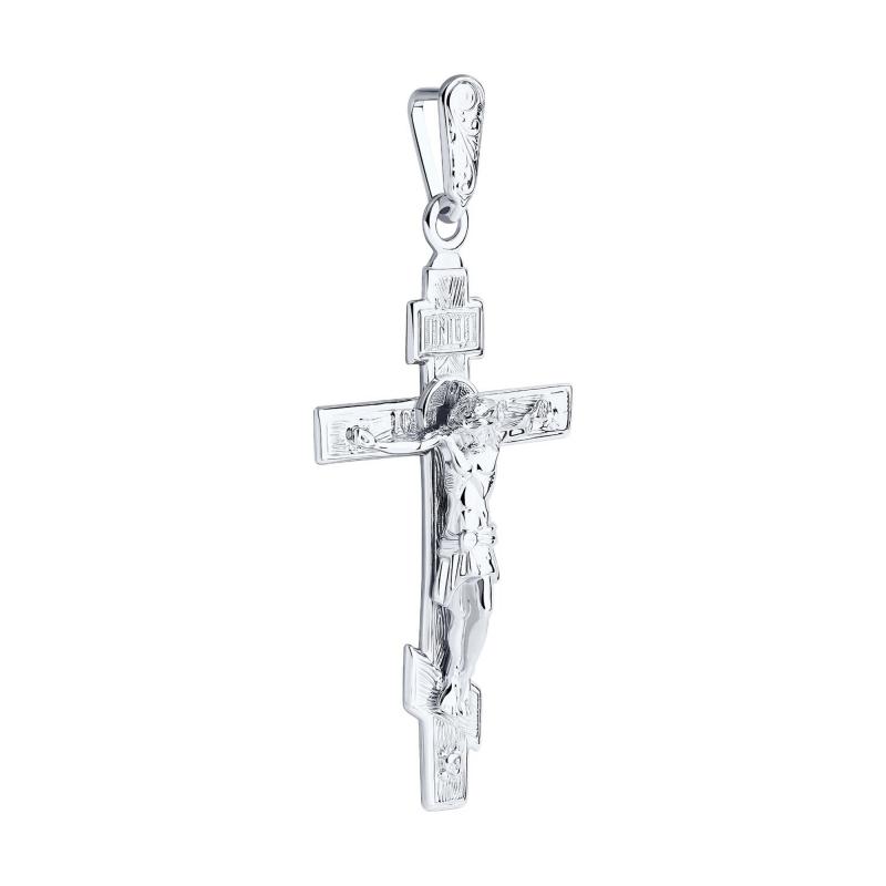 Крест из белого золота 585 пробы 121232
