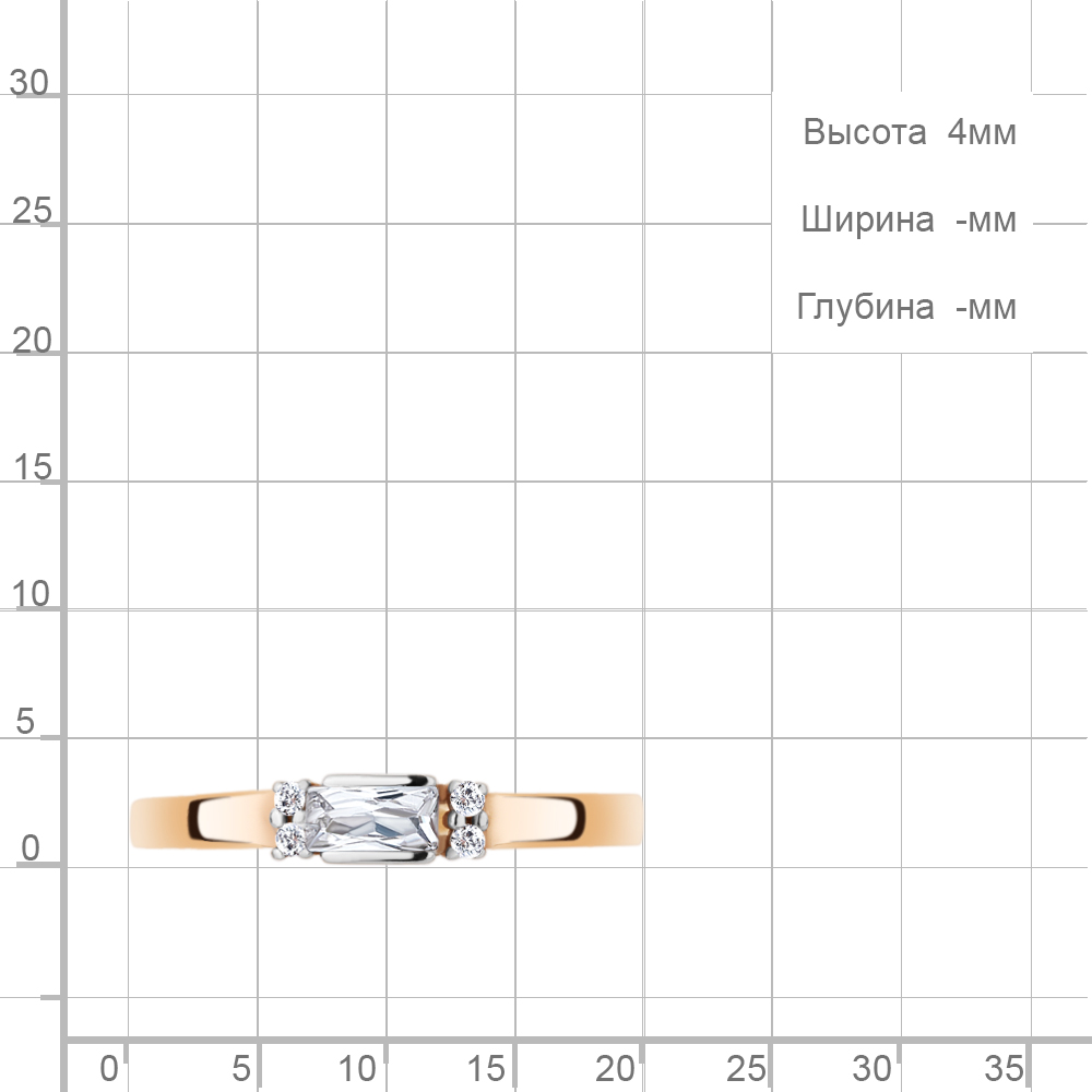 Кольцо из красного золота 585 пробы 68697