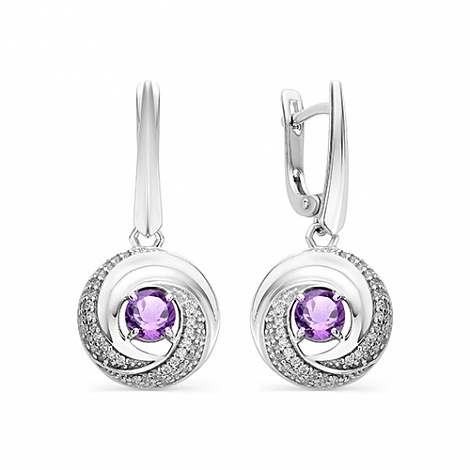 Серьги из серебра 02-0771/00АМ-00