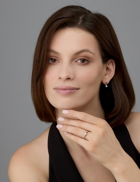 Кольцо из красного золота 585 пробы 13997-100 с бриллиантом