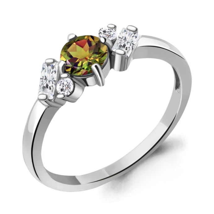 Кольцо из родированого серебра 925 пробы 6726519А