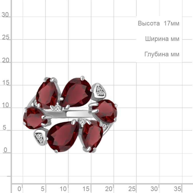 Кольцо из серебра 6905203А