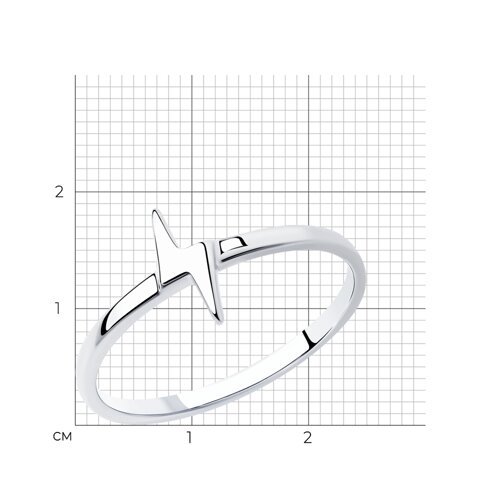 Кольцо из родированого серебра 925 пробы 94013312