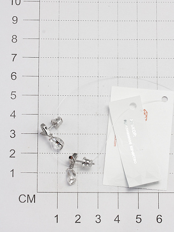 Пусеты из серебра 02-3483/00ГХ-00