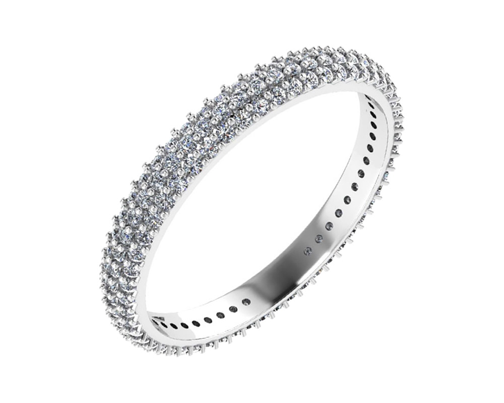 Кольцо из родированого серебра 925 пробы 1101313-00775