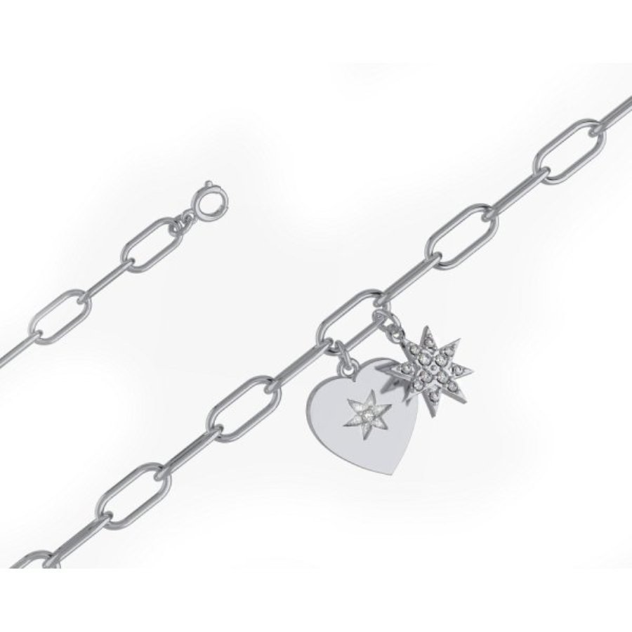 Браслет из родированого серебра 925 пробы 0720682-00775