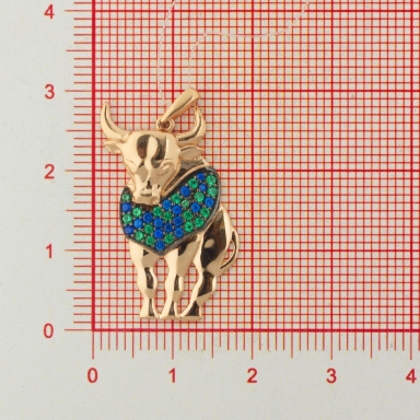 Подвеска из красного золота 585 пробы 0900666-00350