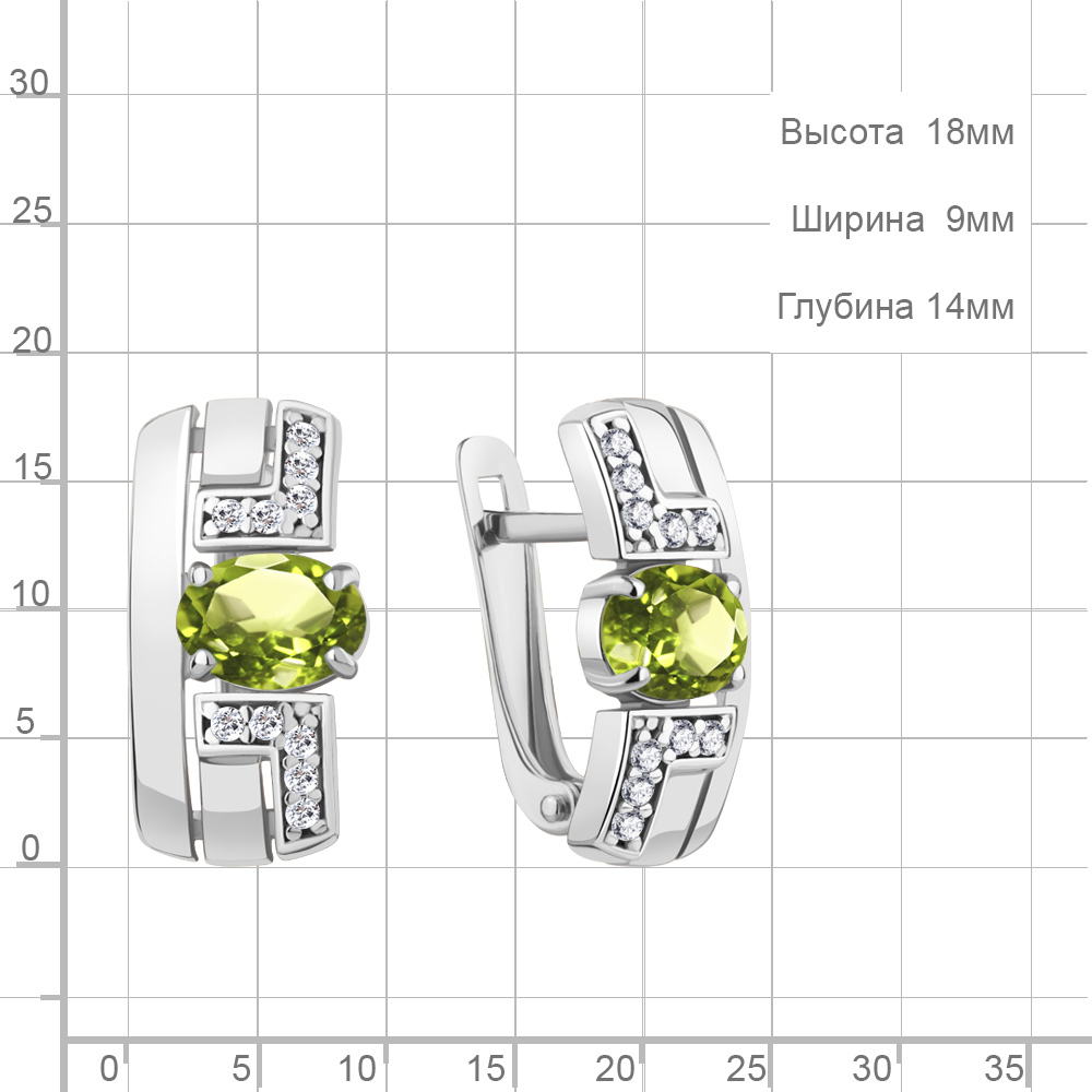 Серьги из серебра 4794907А
