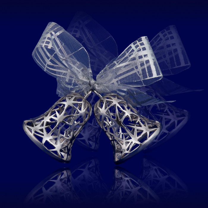 Сувенир из серебра 8842 Колокольчики рождественские