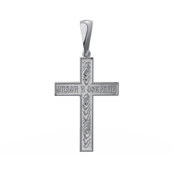Крест из родированого серебра 925 пробы 0800184-00875