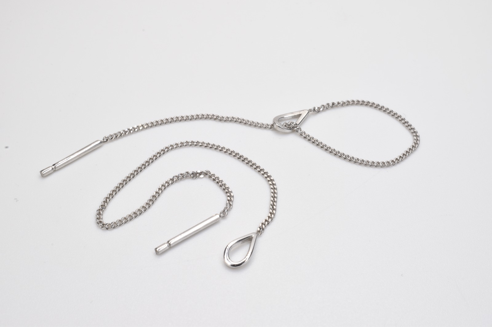 Серьги протяжки женские из родированого серебра 925 пробы с19.200