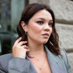 Колье из родированого серебра 925 пробы 0320385-00245