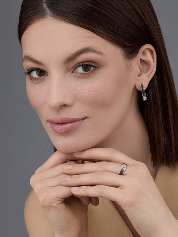 Серьги из серебра 02-4238/000Б-17