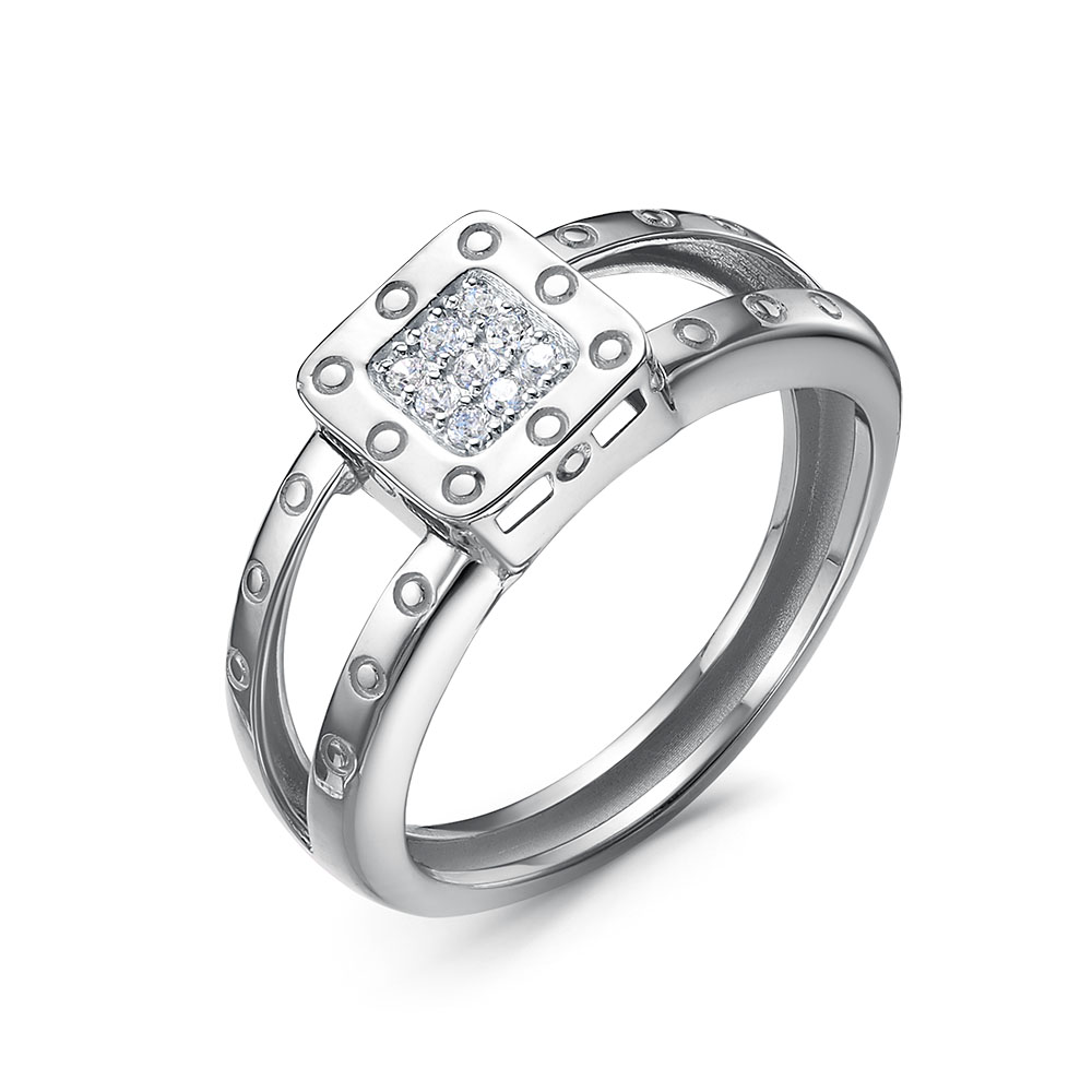 Кольцо из родированого серебра 925 пробы с110120