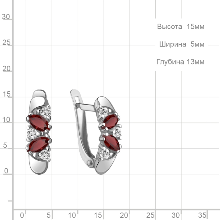Серьги из серебра 4926803А