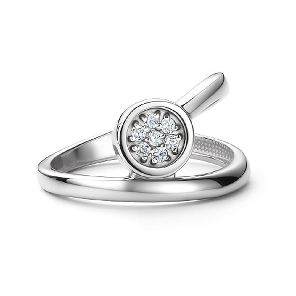 Кольцо из родированого серебра 925 пробы 01-4283/00КЦ-00