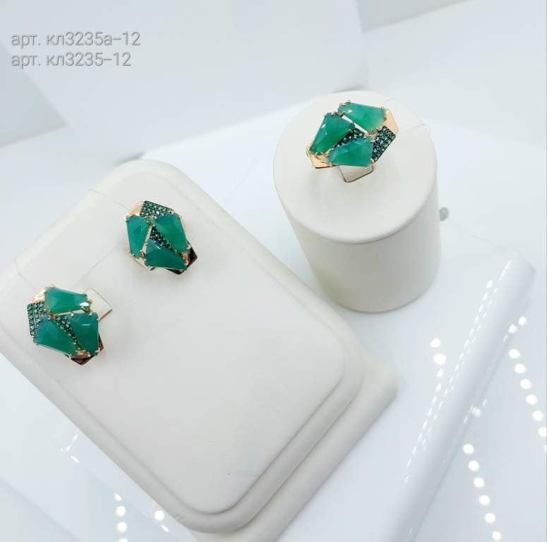 Серьги женские из красного золота 585 пробы кл3235а-12