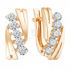 Серьги с английским замком женские из красного золота 585 пробы кл3394а-01