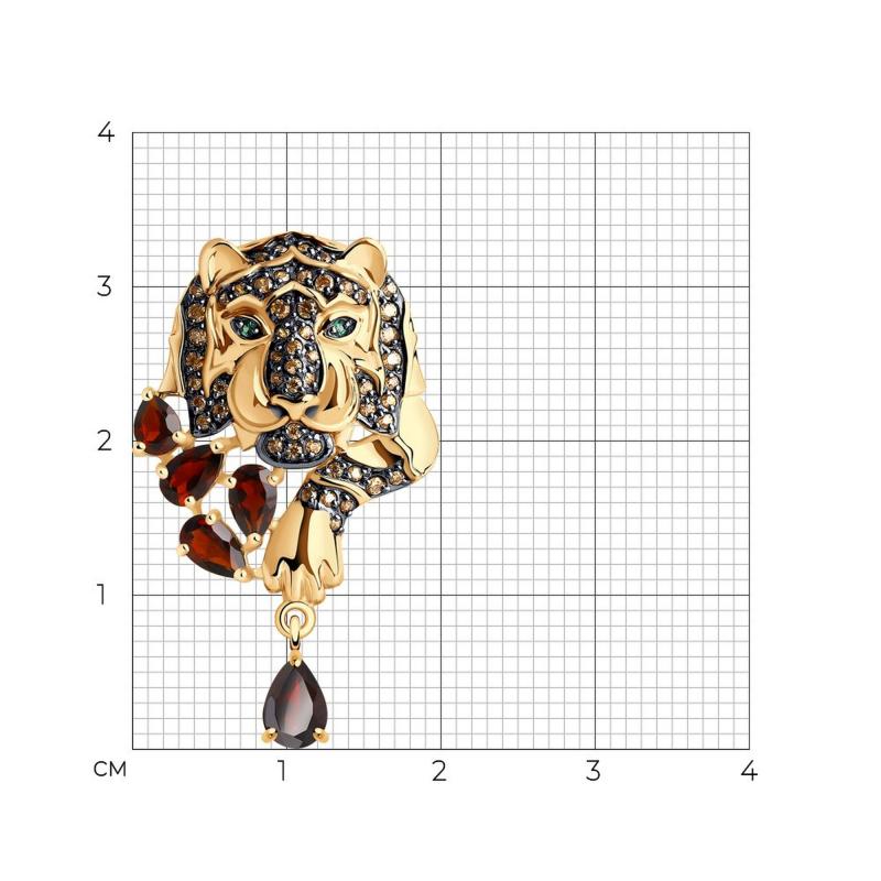 Подвеска из красного золота 585 пробы 732213