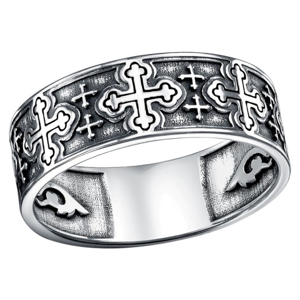 Кольцо из черненого серебра 925 пробы 10-000627-105000