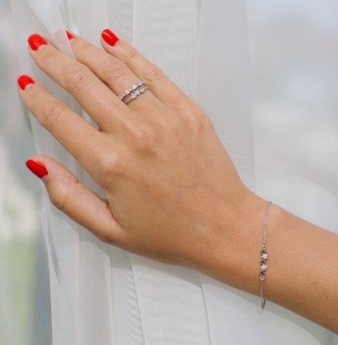 Браслет из родированого серебра 925 пробы 0720633-00205