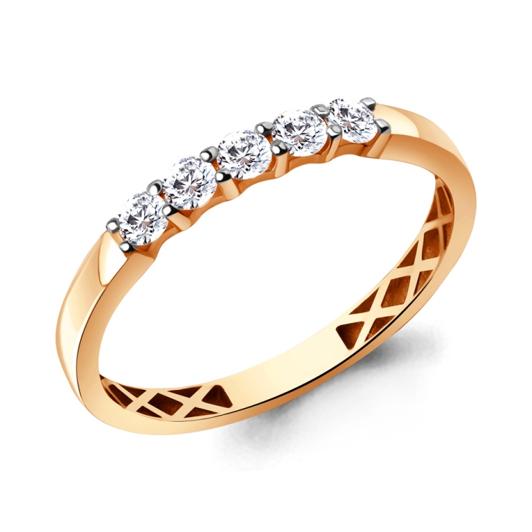 Кольцо из красного золота 585 пробы 600345