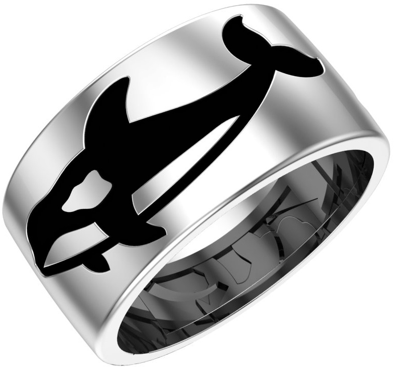 Кольцо из родированого серебра 925 пробы 0101596-00875