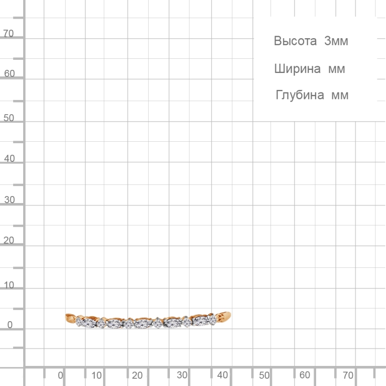 Браслет из красного золота 585 пробы 74639А