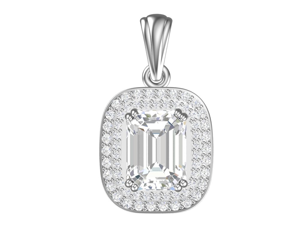 Подвеска из родированого серебра 925 пробы 4101382-00775