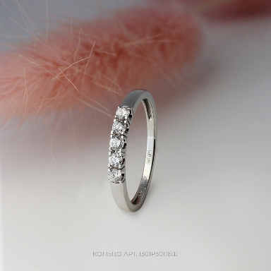 Кольцо из белого золота 585 пробы 1301Р30116Ш с бриллиантами