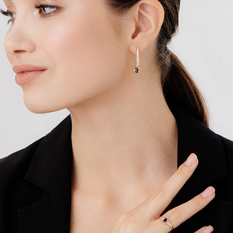 Серьги из золота 25375-102