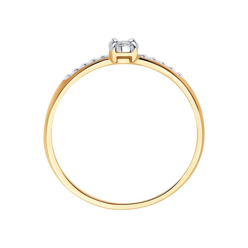 Кольцо из золота 585 пробы 1011804 с бриллиантом