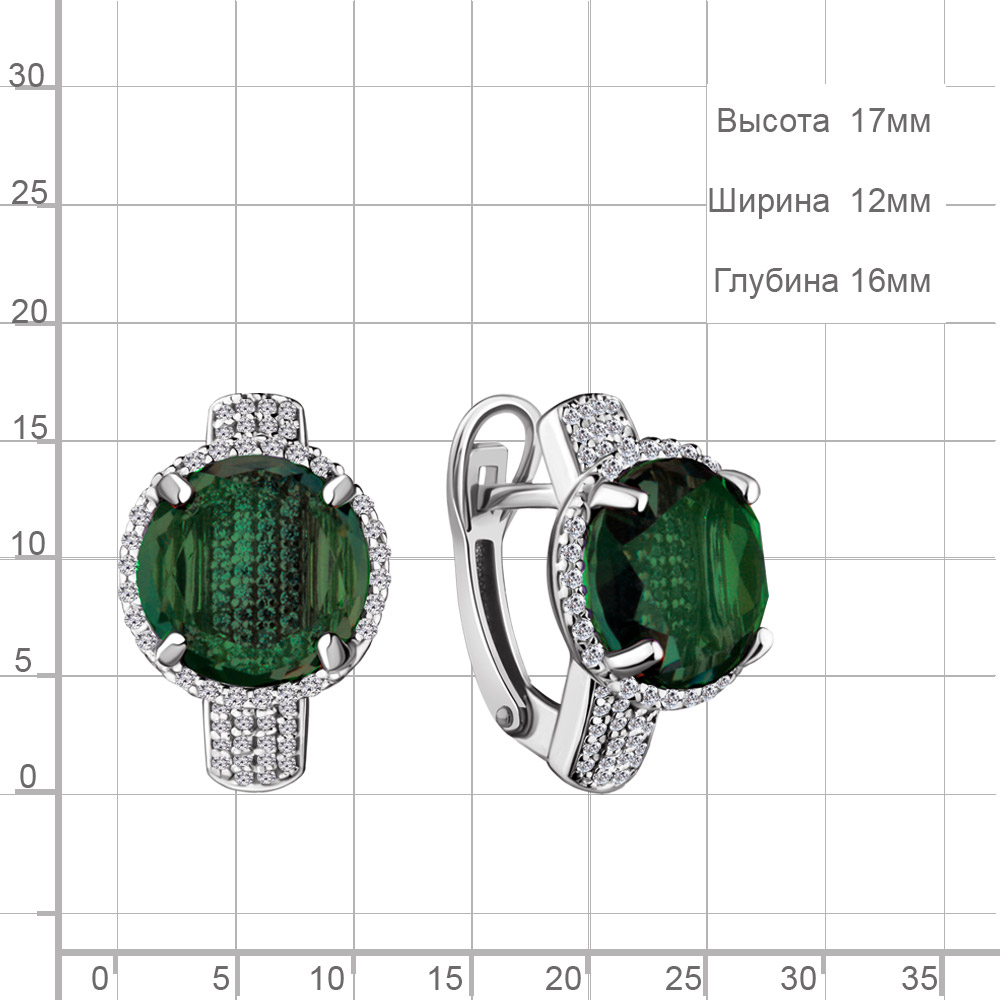 Серьги из серебра 4444499А