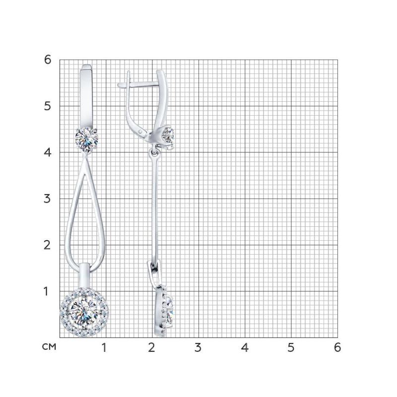 Серьги из серебра 94022103