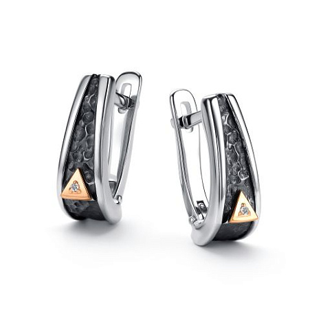 Серьги из серебра 02-4126/000Б-17