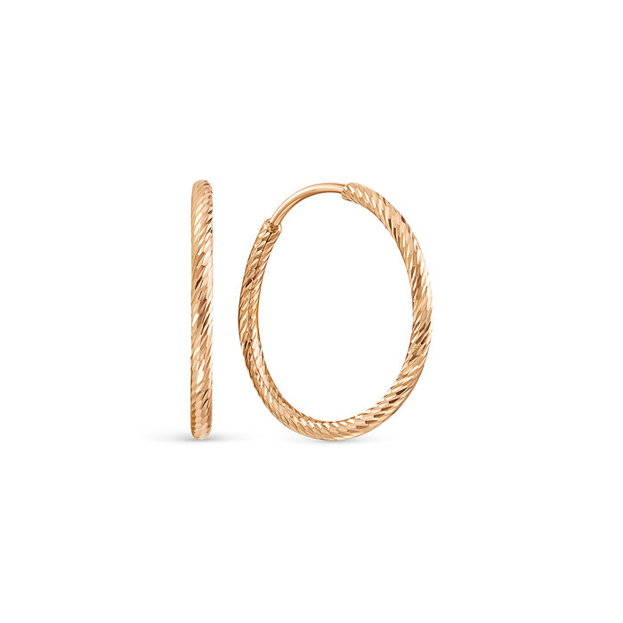 Серьги конго женские из красного золота 585 пробы 020015-21