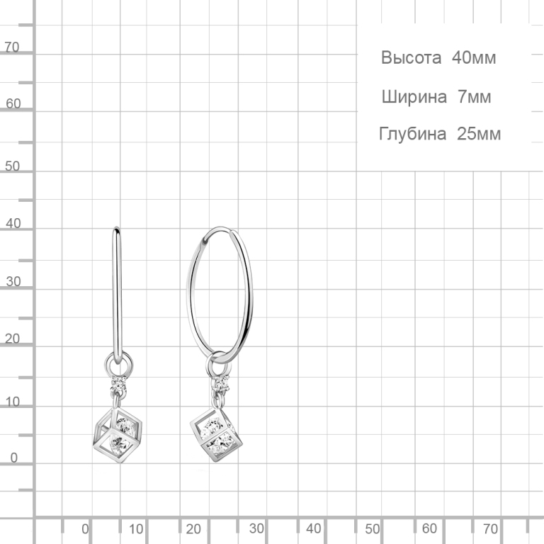 Серьги из серебра 48171А