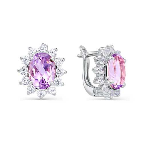 Серьги из серебра 02-0046/ЮСАМ-00