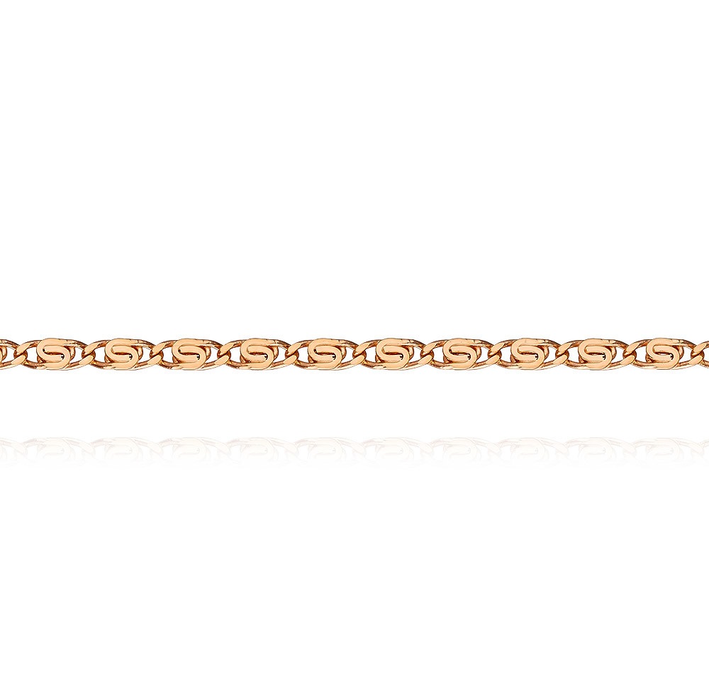 Цепь из красного золота 585 пробы ЦУ140А2-А51  , плетение: улитка