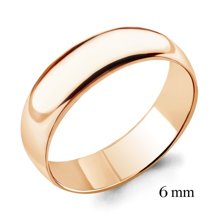 Классика 6 мм  из золота